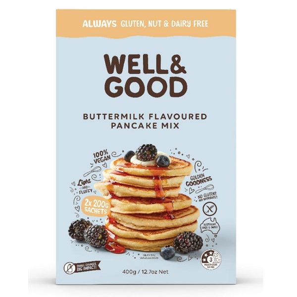 Well & Good - Pancake Mix Buttermilk 400g