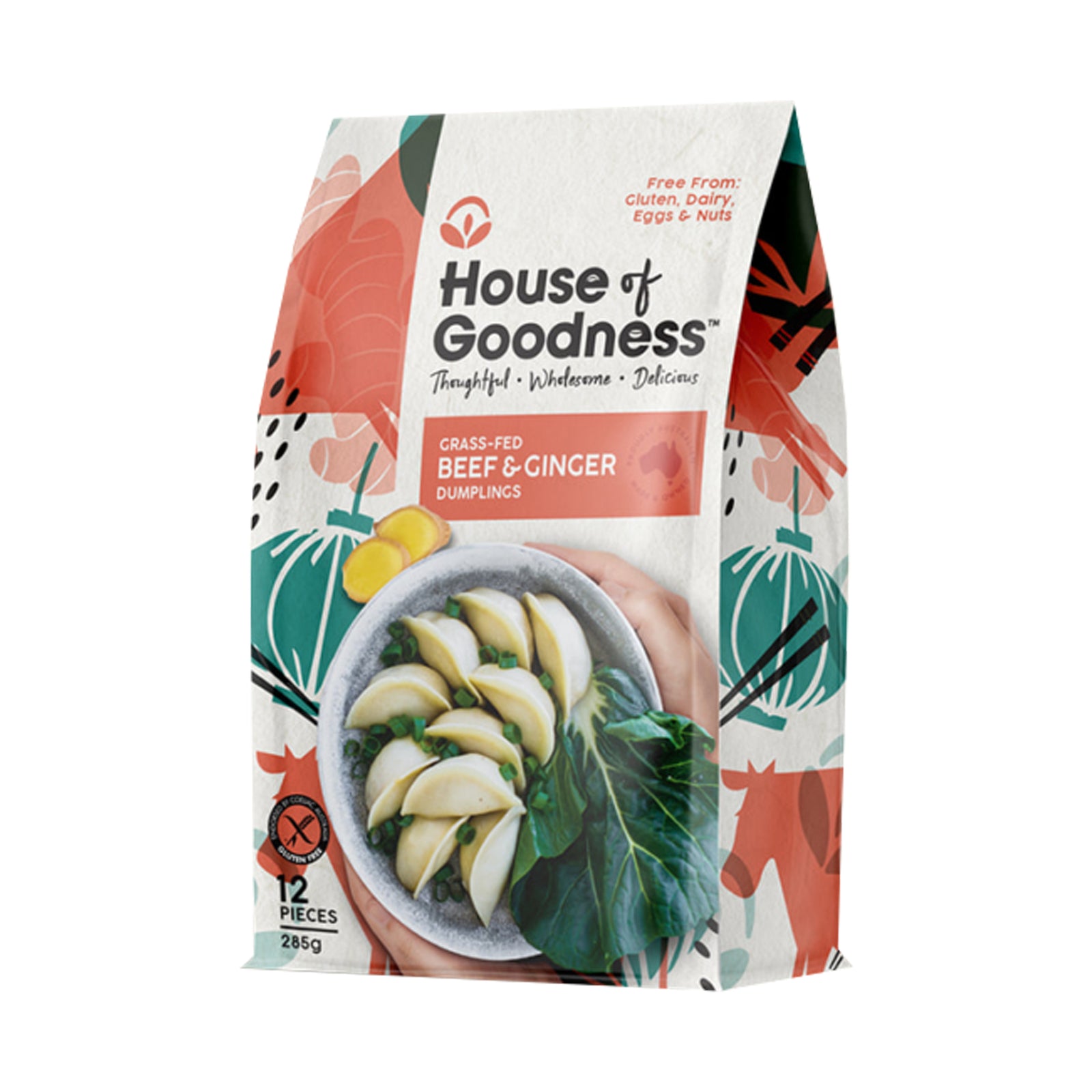 House Of Goodness - Dumplings - Beef & Ginger (12) 300g