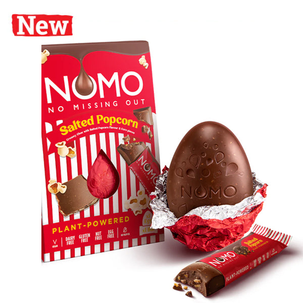 Nomo Easter Egg +Bar Salted Popcorn Flavour 158g