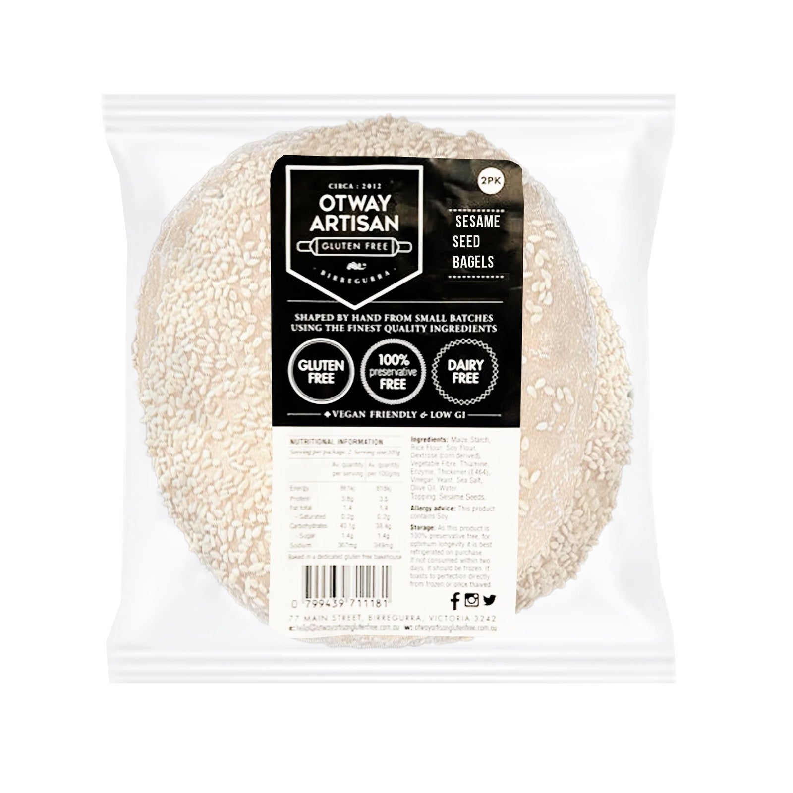 Otway Artisan Bagels - Sesame Seed 2PK