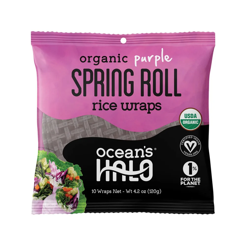 Ocean's Halo - Spring Roll Wraps - Purple Rice 120g