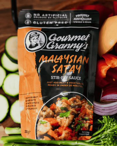 Gourmet Granny's - Stiry Fry Sauce - Malaysian Satay 200g