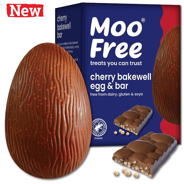 Moo Free Cherry Bakewell Duo Easter Egg + Bar 135g