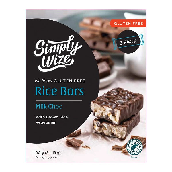 Simply Wize Rice Bars - Milk Chocolate 90g