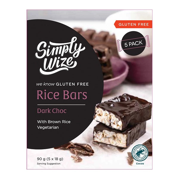 Simply Wize Rice Bars - Dark Chocolate 90g