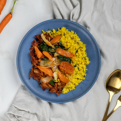 We Feed You - BBQ Pulled Pork w Rice & Veg