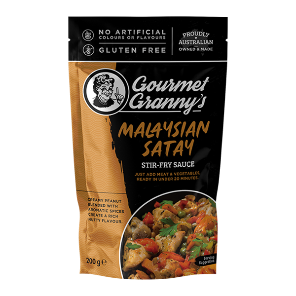 Gourmet Granny's - Stiry Fry Sauce - Malaysian Satay 200g