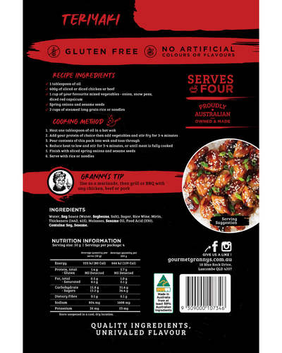 Gourmet Granny's - Stir Fry Sauce - Teriyaki 200g
