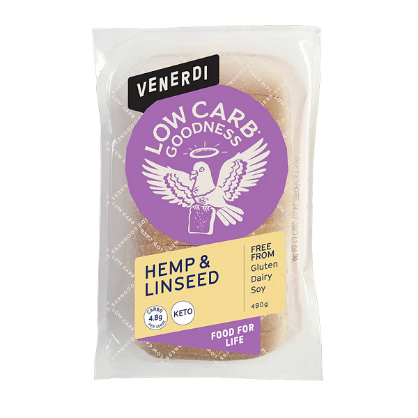 Venerdi Low Carb Goodness - Hemp & Linseed Bread 490g