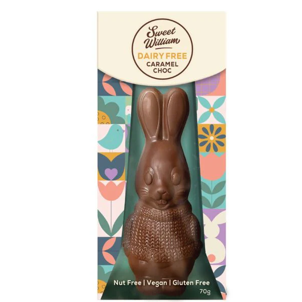 Sweet William Hollow Caramel Choc Easter Bunny 70g