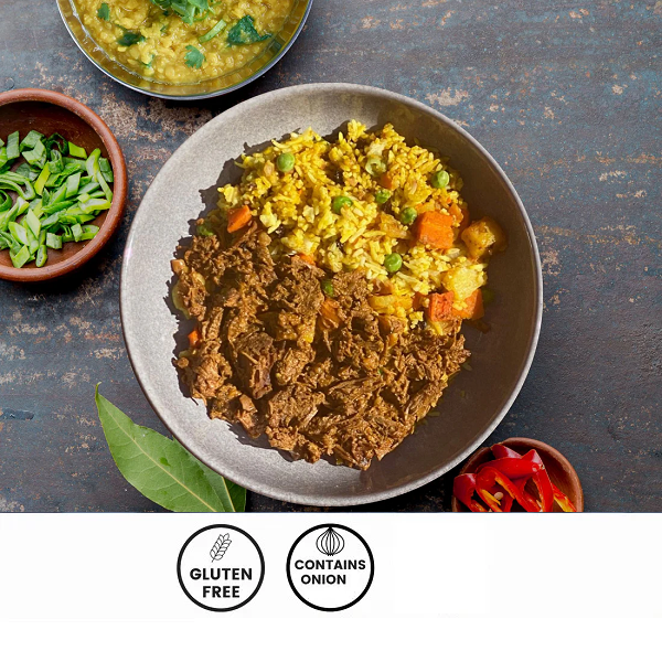 We Feed You - Beef Rogan Josh w Turmeric Rice