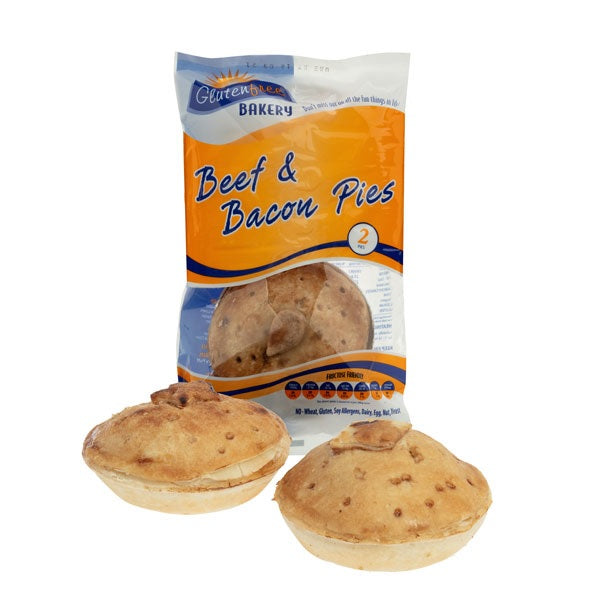 Gluten Free Bakery - Beef and Bacon Pies - 2 Pack 400g