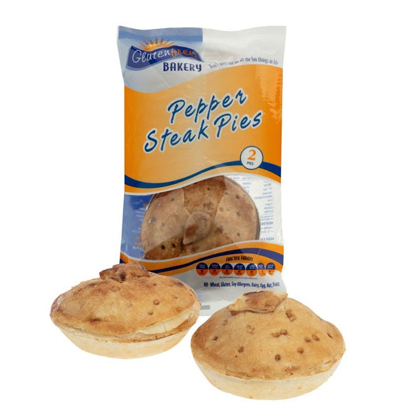 Gluten Free Bakery - Pepper Steak Pies - 2 Pack 380g