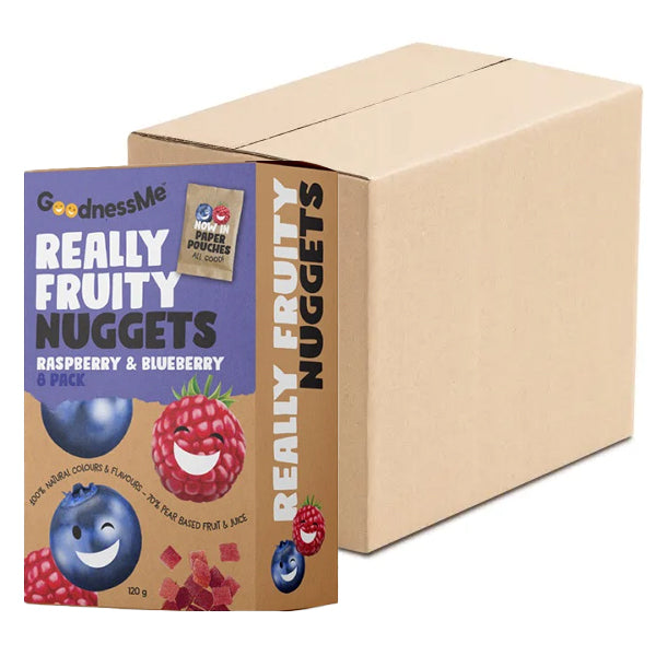 Goodness Me - Fruit Nuggets - Raspberry Blueberry Carton (6 x 120g)