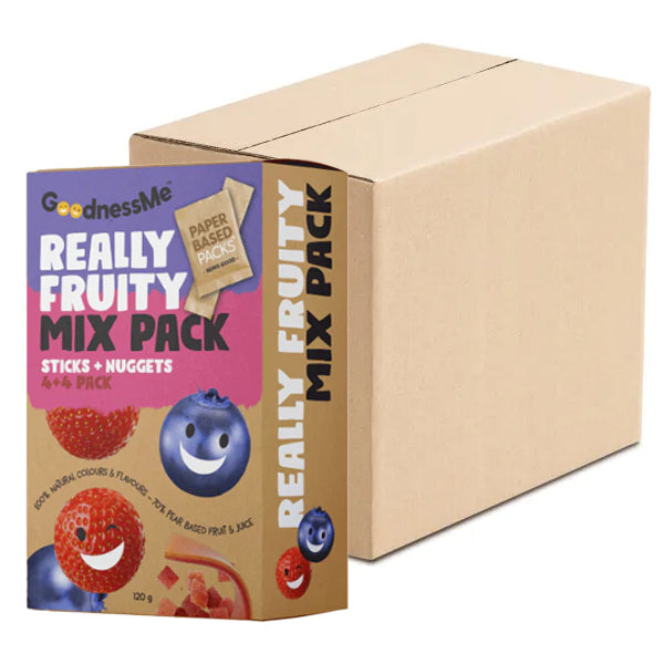 Goodness Me - Mixed Fruit Nuggets & Sticks Carton (6 x 120g)