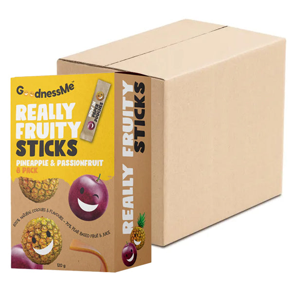 Goodness Me - Fruit Sticks - Pineapple & Passionfruit Carton (6 x 120g)