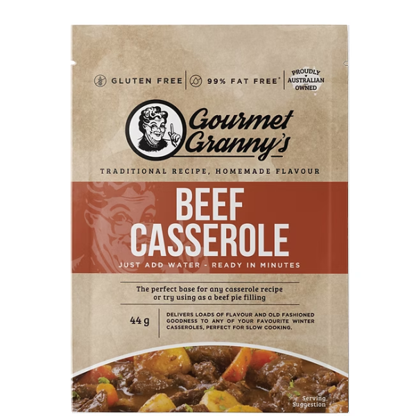 Gourmet Granny's - Dry Mix - Beef Casserole 44g - Gluten Free Foods