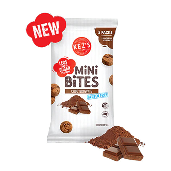 Kez's Lunchbox Mini Bites - Choc Brownie 5 Pack 125g