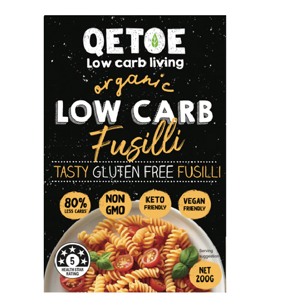 Qetoe - Low Carb Pasta - Fusilli 200g