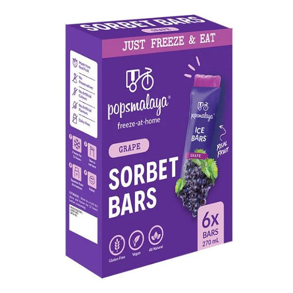 Pops Malaya - Sorbet Bars - Grape (6) 270ml