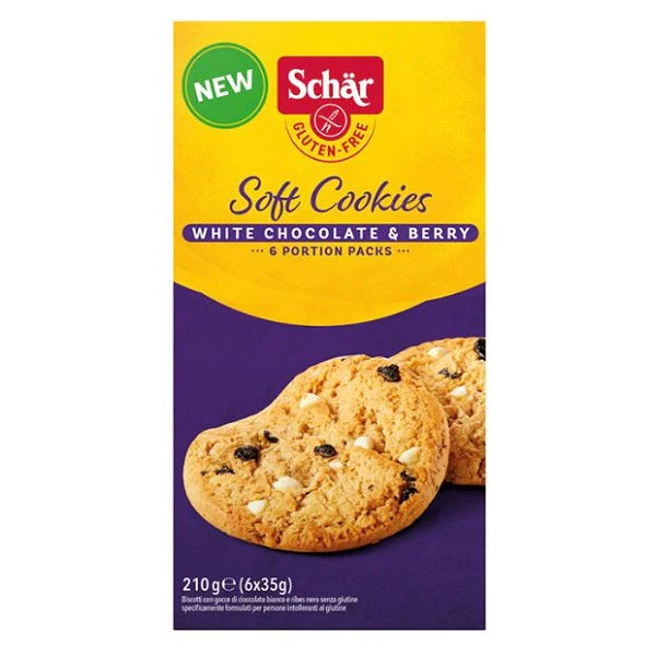 Schar Soft White Chocolate & Berry Cookies 210g
