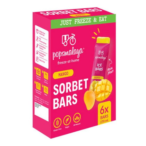 Pops Malaya - Sorbet Bars - Mango (6) 270ml