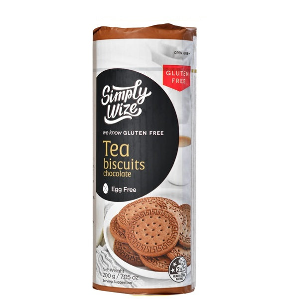 Simply Wize - Tea Biscuits Chocolate 200g