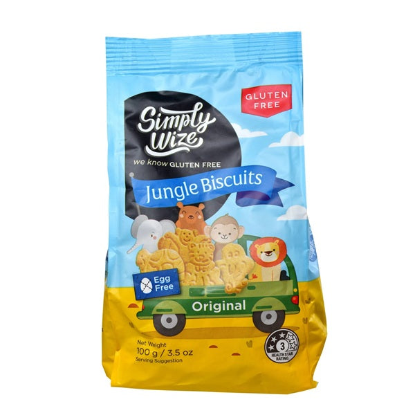 Simply Wize - Jungle Biscuits Original 100g
