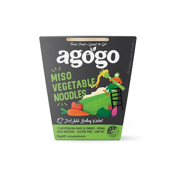 Agogo - Instant Meal - Miso Vegetable Noodles 80g