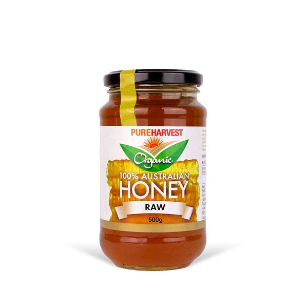 Pure Harvest Honey Raw Organic 500g