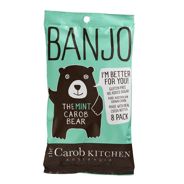 The Carob Kitchen 8 Pack Bears Mint 120g
