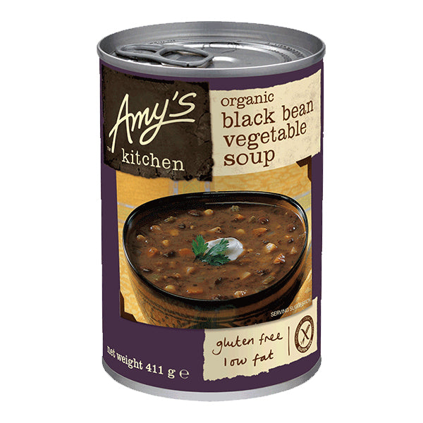 Amys Soups Black Bean and Vege 411g