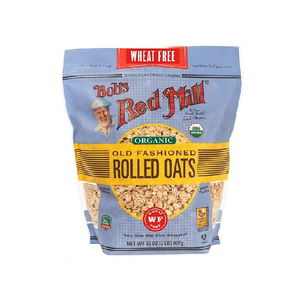 Bobs Red Mill Organic Wheat Free Rolled Oats  907g