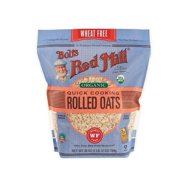 Bobs Red Mill Organic Wheat Free Quick Cooking Oats 794g