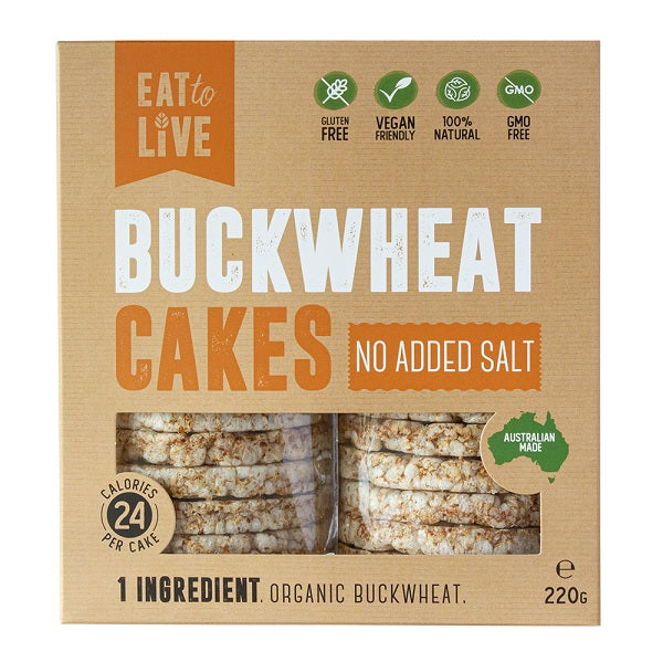 Eat To Live - Buckwheat Cakes - No Added Salt 200g