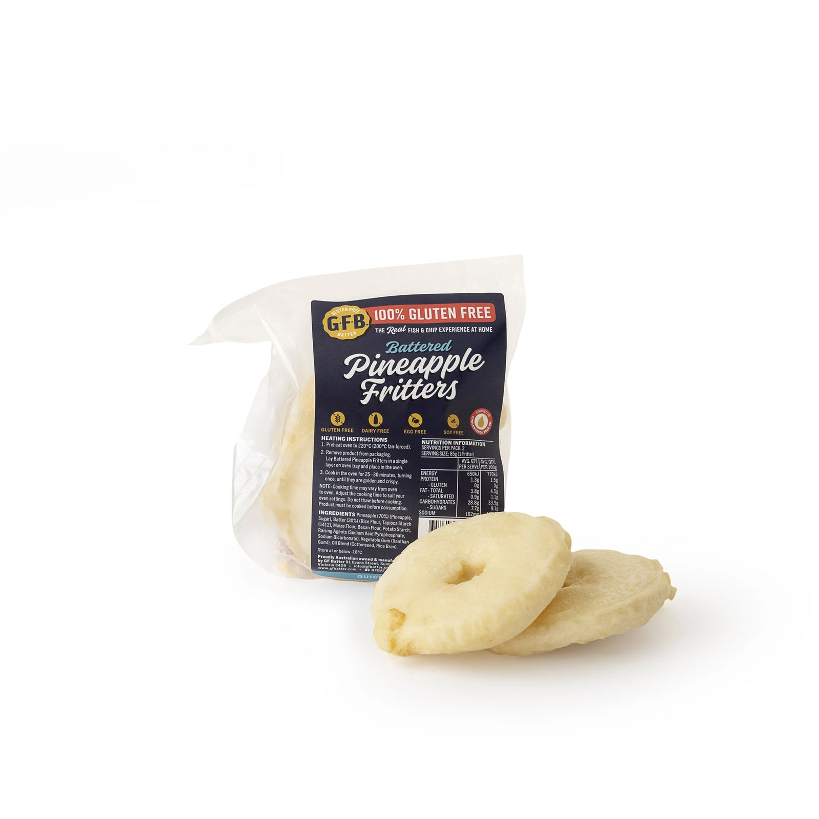 GFB Foods - Battered Pineapple Fritters 4 Pack