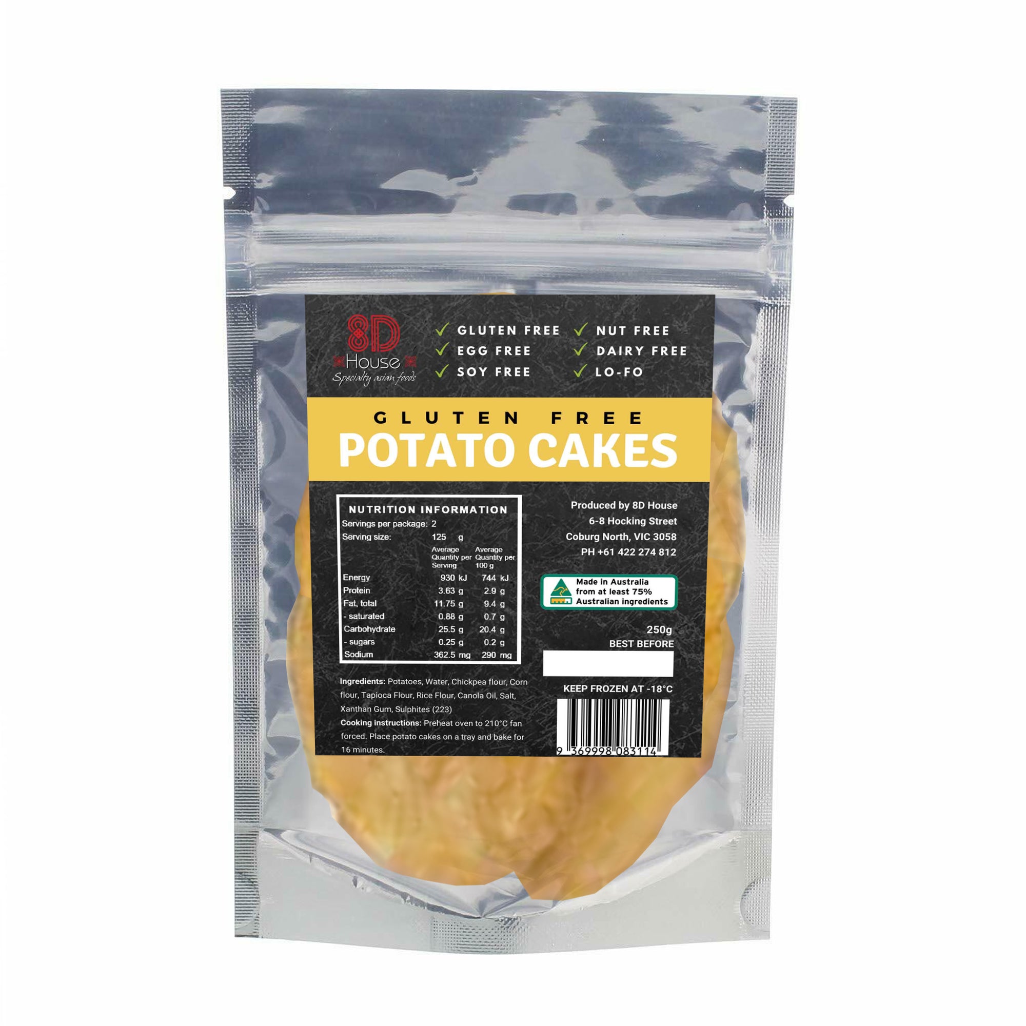 8D House Potato Cakes - 4 Pack 300g