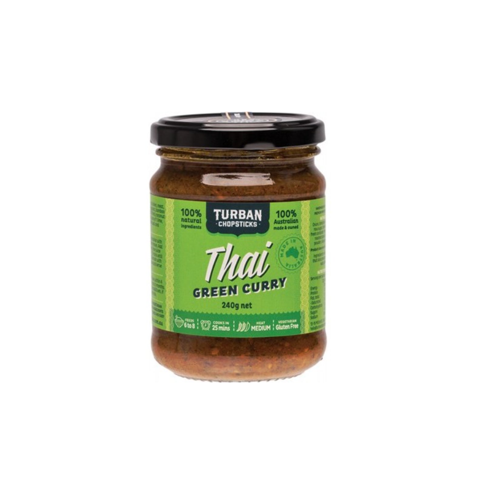 Turban Chopsticks - Paste - Thai Green Curry 240g