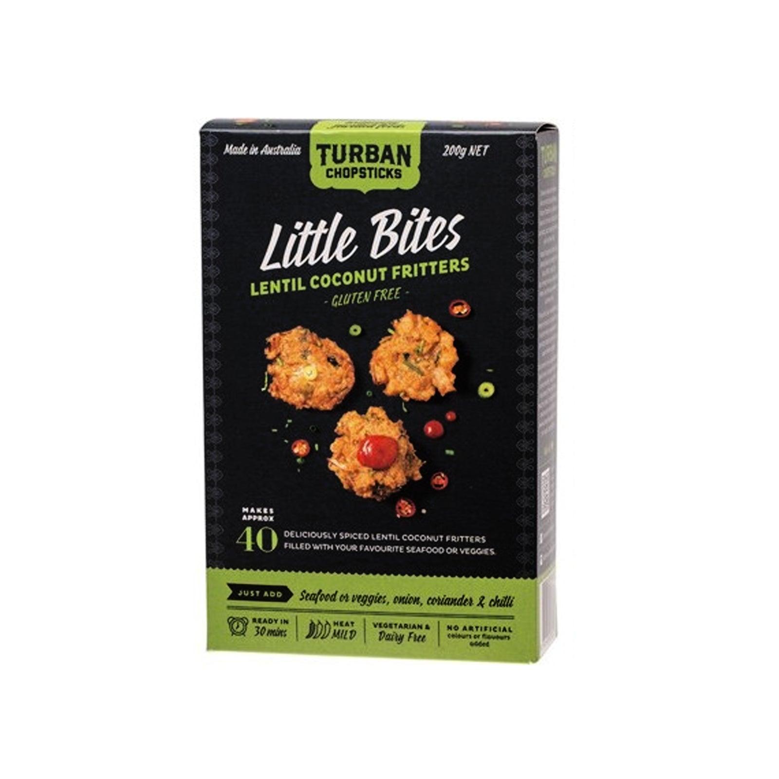 Turban Chopsticks - Coconut Lentil Fritters 200g