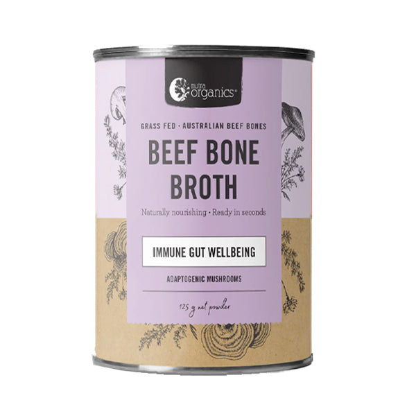 Nutra Organics - Beef Bone Broth - Adaptogenic Mushrooms 125g
