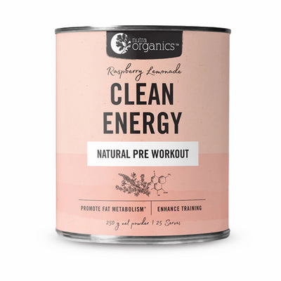 Nutra Organics - Clean Energy - Raspberry Lemonade Pre Workout 250g