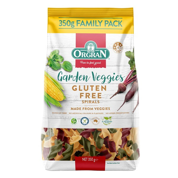 Orgran Pasta - Garden Veggies - Spirals 350g