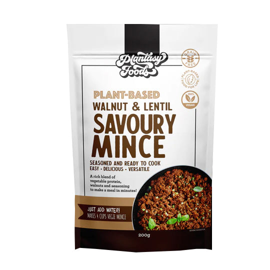 Plantasy Foods - Plant Based Mince - Walnut & Lentil 200g