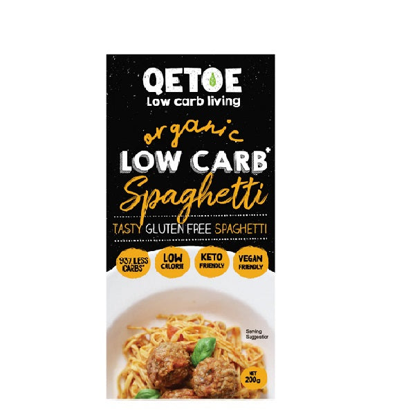 Qetoe Low Carb Pasta - Spaghetti 200g - Gluten Free Foods