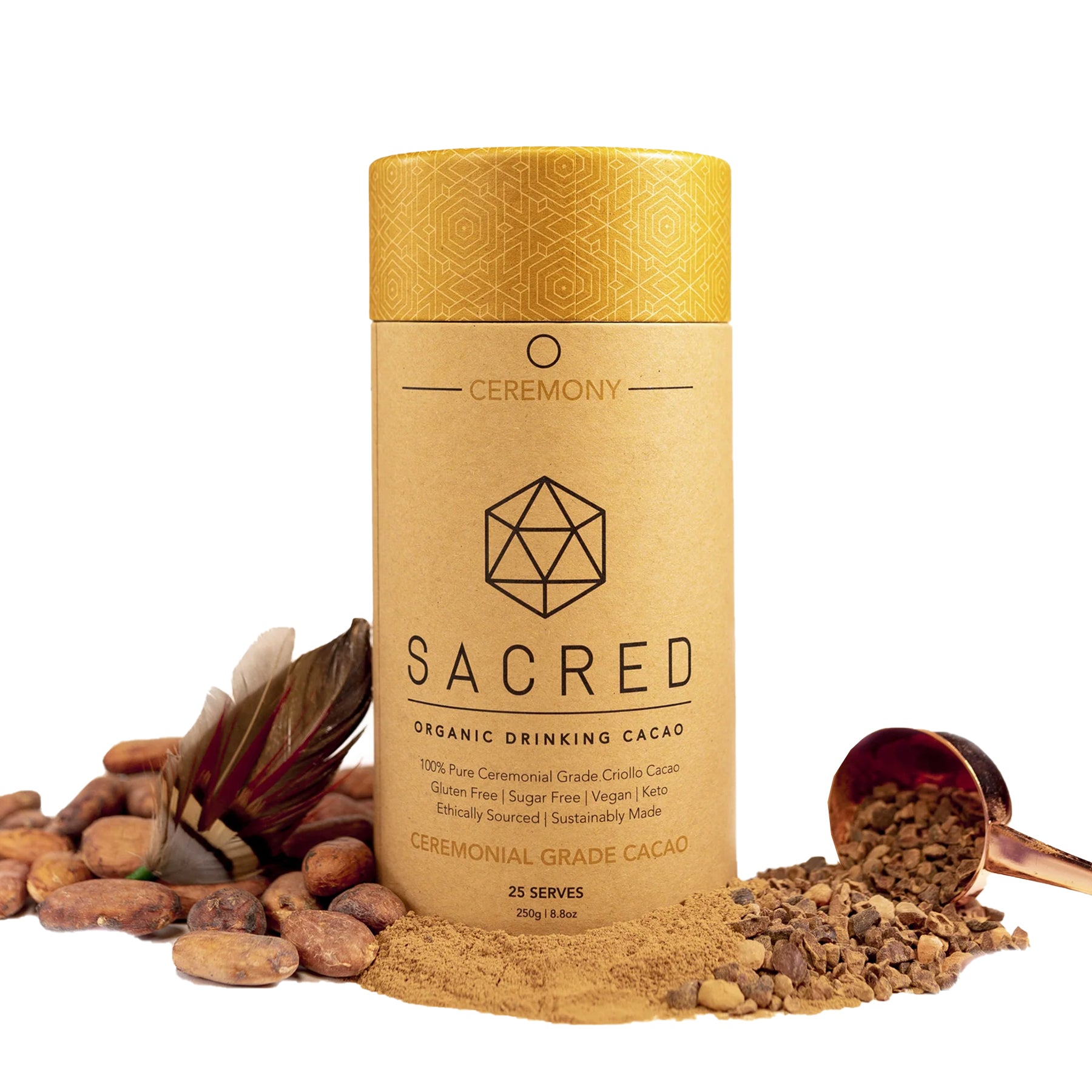 Sacred Taste - Ceremony Ceremonial Grade Organic Cacao 250g