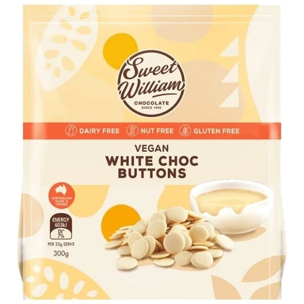 Sweet William - White Chocolate Buttons 300g